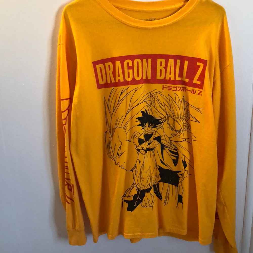 MENS Yellow Dragon Ball Z Long Sleeve